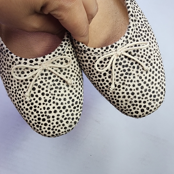 Madewell Adelle‎ Cream and Black Spotted Flats 7.5 - Picture 9 of 10
